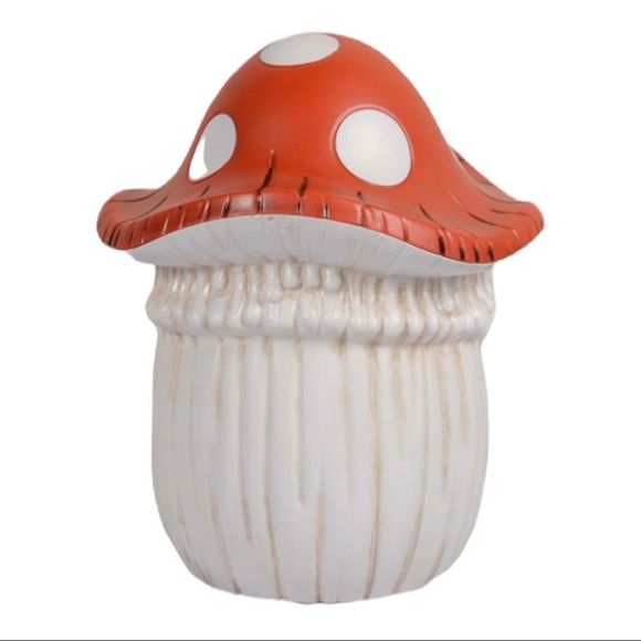 Cracker Barrel Accents Cracker Barrel Gnome Mushroom Glitter Globe